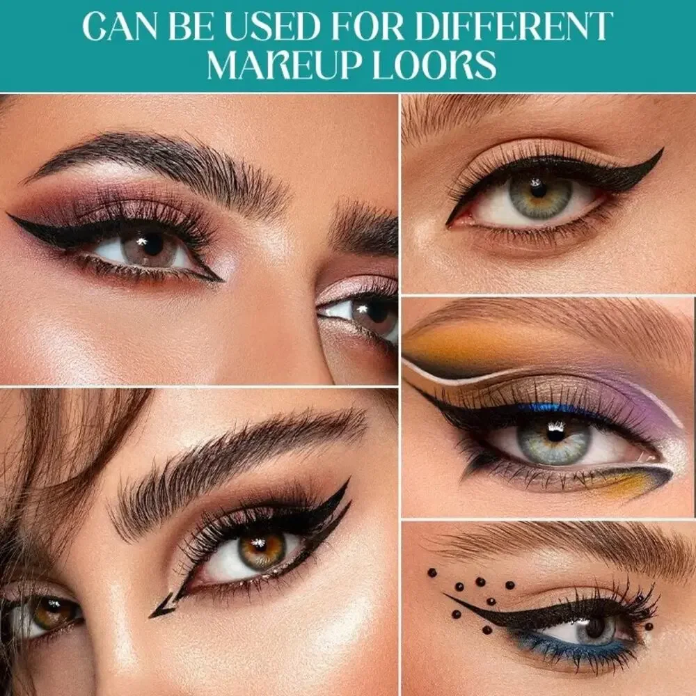 Viral ANYHAS Gel Eyeliner Kit - Black & Mocha Brown Cream Set w/ Silicone Wand
